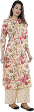 Cream Pure Cotton Kurti for Women – Elegant Ethnic Style