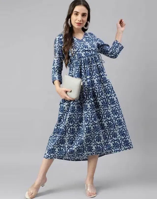 Women Solid Cotton Gown